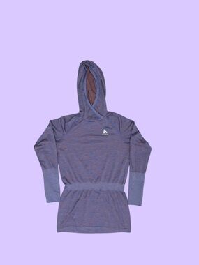 Odlo Seamless Base Layer Long Sleeve – Blue/Purple Performance Top